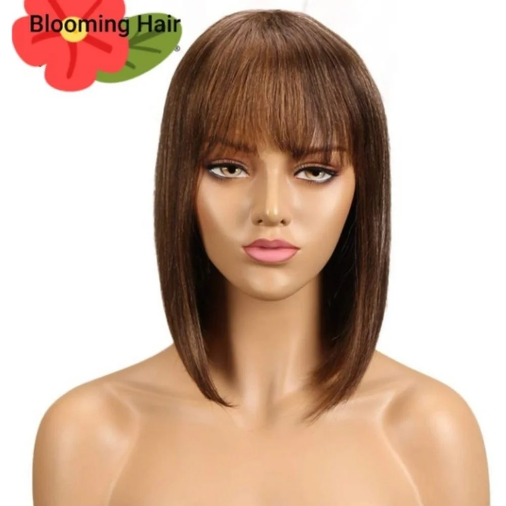 Blooming Hair 100% Human Hair Bang Wig